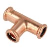 Press fitting copper T-piece 12 mm contour M