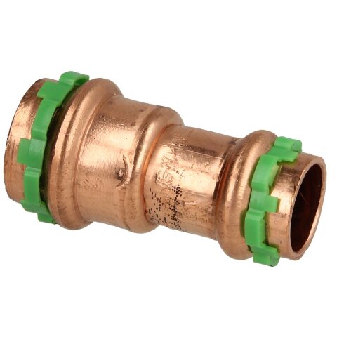 Press fitting copper reducing coupling 15 x 12 mm F/F contour V