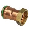 Press fitting copper half fitting 22 x 3/4 mm IT contour V