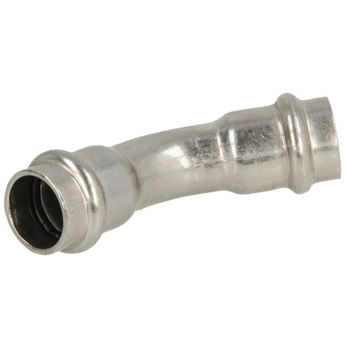 Stainless steel press fitting elbow 45&deg; 15 mm F/F V-contour
