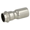 Stainless steel press fitting reducer 22 x 15 mm M/F with...
