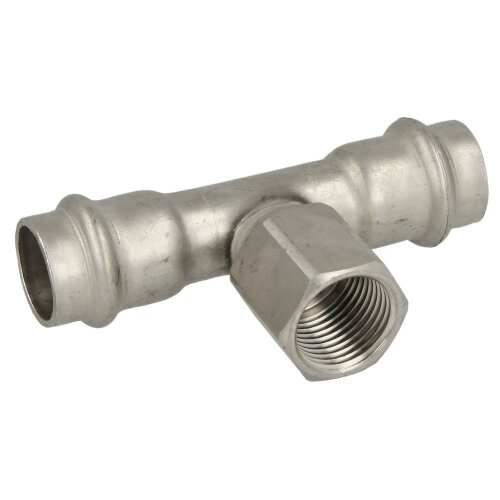 Stainless steel press fitting T-piece outlet,35 mm x¾" x35 mm I/IT/I V profile