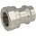 Stainless steel press fitting adapter socket, 18 m I x ½" IT with V profile