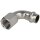 Stainless steel press fitting transition bend 90°, 22 mm x ½" IT with V profile