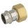 Stainless steel press fitting half screw connection,15 mm I x ½" IT, V profile