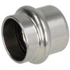 Stainkess steel pressfitting end cap 22 mm I with V profile