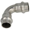 Stainless steel pressfitting end cap 42 mm I with V profile