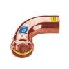 Gas press fitting copper bend 90&deg; 15 mm F/M contour V