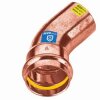 Gas press fitting copper bend 45 &deg; 18 mm F/M contour V