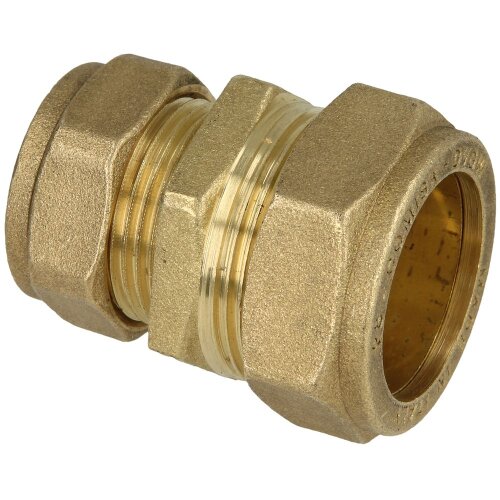 MS compression fitting straight/reduced for pipe-Ø 12 x 8 mm, brass