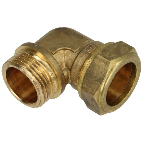 MS compression fitting, elbow/ET for pipe-Ø 15 mm x 3/4"