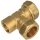MS compression fitting T-piece for pipe-Ø 22 x 22 x 1/2" mm
