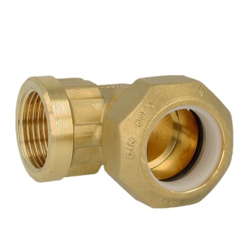 Compression fitting for PE, PVC pipes elbow union 25 x 3/4" IT