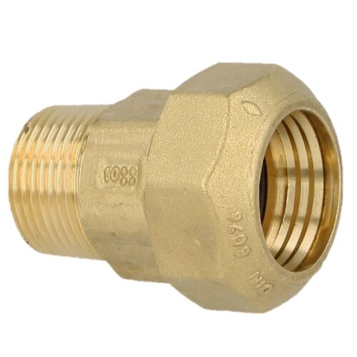 Compression fitting for PE pipes with brass ring, screw joint 32x3/4 ET