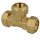 Compression fitting for PE pipes with brass ring, T-piece 32 x 32 x 32