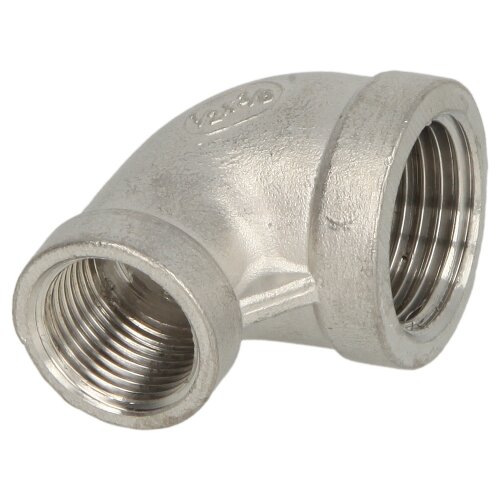 Stainless steel screw fitting elbow 90° 3/4 x 1/2 reducing IT/IT