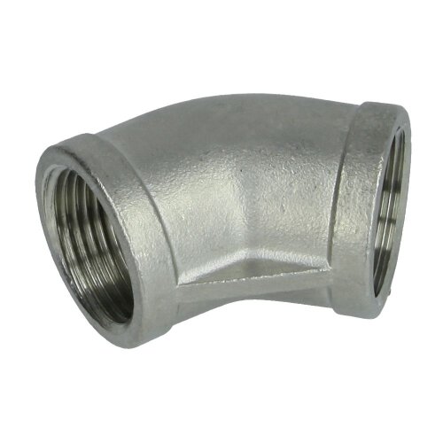 Stainless steel screw fitting elbow 45° 1/2 IT/IT