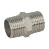 Stainless steel screw fitting double nipple 1 1/4 ET/ET...