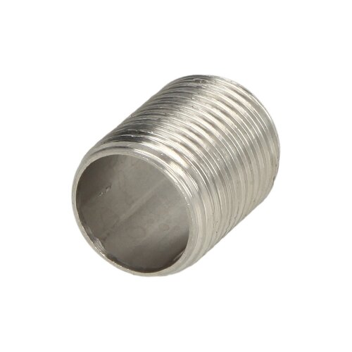 Stainless steel screw fitting thread nipple 1/4" ET, cylindrical thread