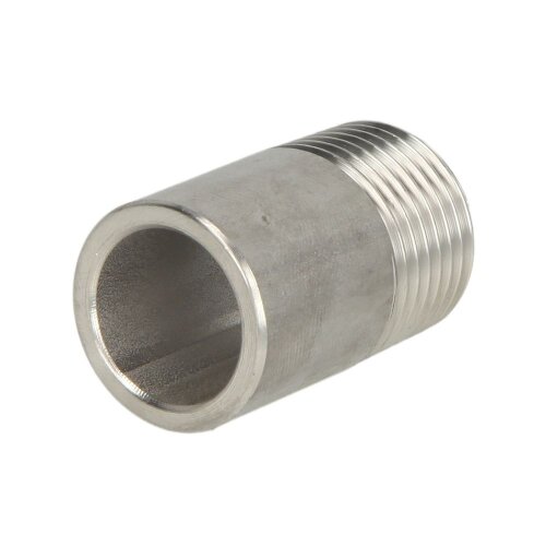 Stainless steel fitting solder nipple 3/4" ET, conical thread