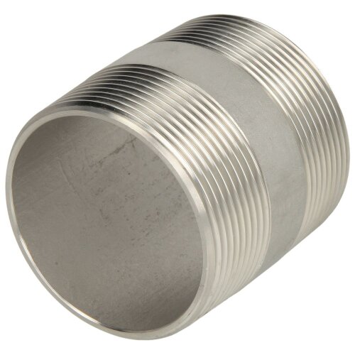 Stainless steel double pipe nipple 40mm 2" ET, conical thread