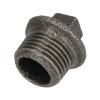 Malleable cast iron black plug 1&quot; ET