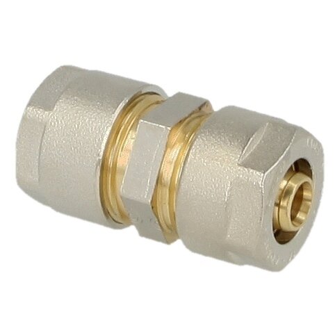 Compression fitting coupling brass 20 x 2 mm on 16 x 2 mm reduced