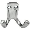 Towel hook, double chrome-plated brass