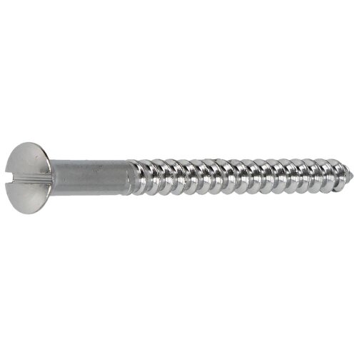 Liko wood screws 5.0 x 40 mm (PU 200) slotted, chrome-plated brass, DIN 95