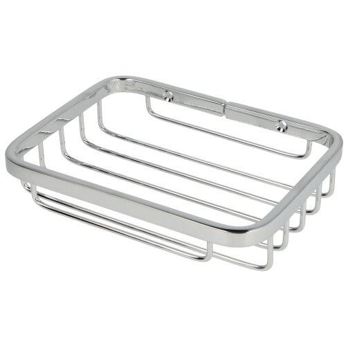 Soap tray DeLuxe, 130 x 100 x 35 mm chrome-plated brass
