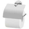 Toilet paper roll holder with lid Never-Drill-Again