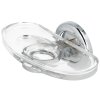 Ambio soap dish with chrystal glass dish, chrome plated