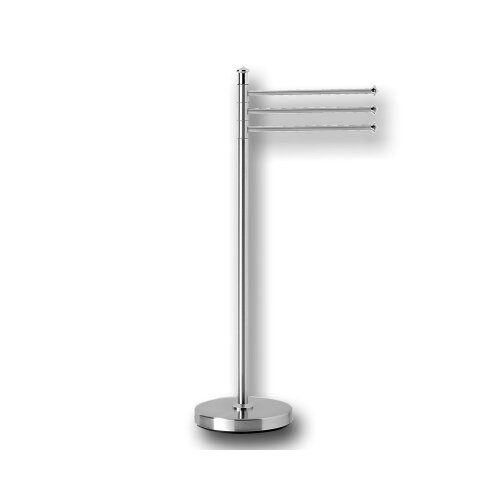 Standing towel holder stainless steel round, 3-arm, pivoted, 1,030 mm high