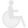 Normbau Nylon line pictogram handicapped, white