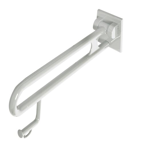Normbau Nylon line lift-up support rail 600 mm with roll holder NY347.110 white