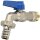 Ball valve 1/2", blue handle nickel-plated brass, with hose joint