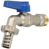 Ball drain valve 3/4&quot; blue handle nickel-plated...