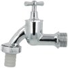 Draw-off tap 3/4&quot; polished chrome with hose screw...