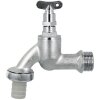 Draw-off tap for square drive 3/4&quot; matt chrome with...