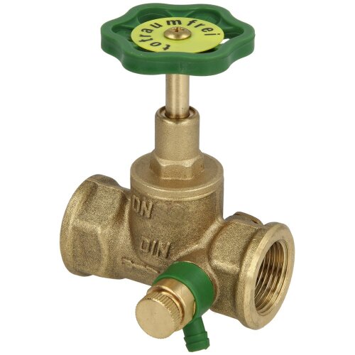Straight-seat valve 3/4" IT with drain and rising stem
