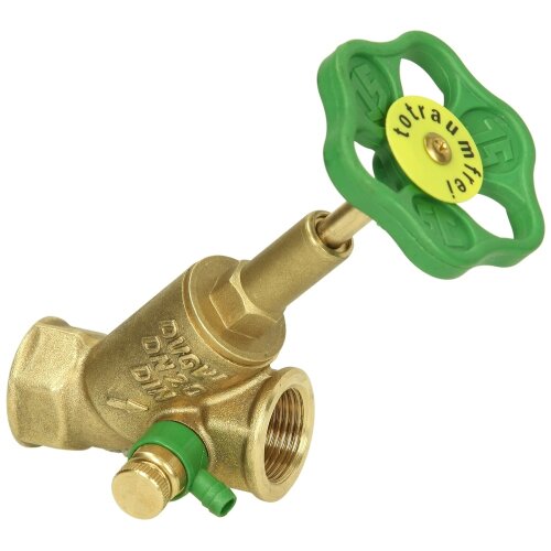 Free-flow valve 3/4“ IT with drain and rising stem