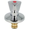 Top for concealed valve, chrome-plated 1&quot; - hot/red...