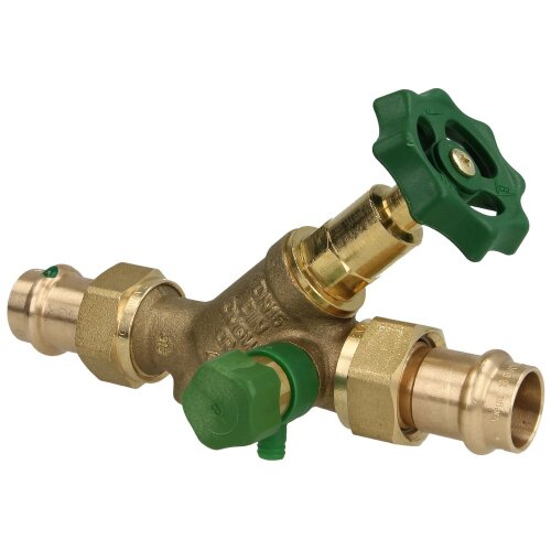 Free-flow valve, with drain press connection Viega 18 mm