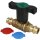 Brass tap water ball valve, 15 mm Ø contour V - M - SA, T-handle