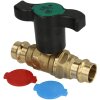 Brass tap water ball valve, 18 mm &Oslash; contour V - M...