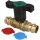 Brass tap water ball valve, 18 mm Ø contour V - M - SA, T-handle