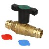 Brass tap water ball valve, 22 mm &Oslash; contour V - M...