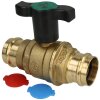 Brass tap water ball valve, 35 mm &Oslash; contour V - M...