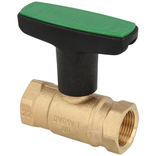 Heimeier ball valve DVGW Globo D 1 1/4&quot; DN 32, IT x IT, red brass