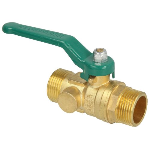 Ball valve DVGW, ET1 1/4" x 95 mm, DN 25 with long lever, DIN EN-13828, CW 617-M